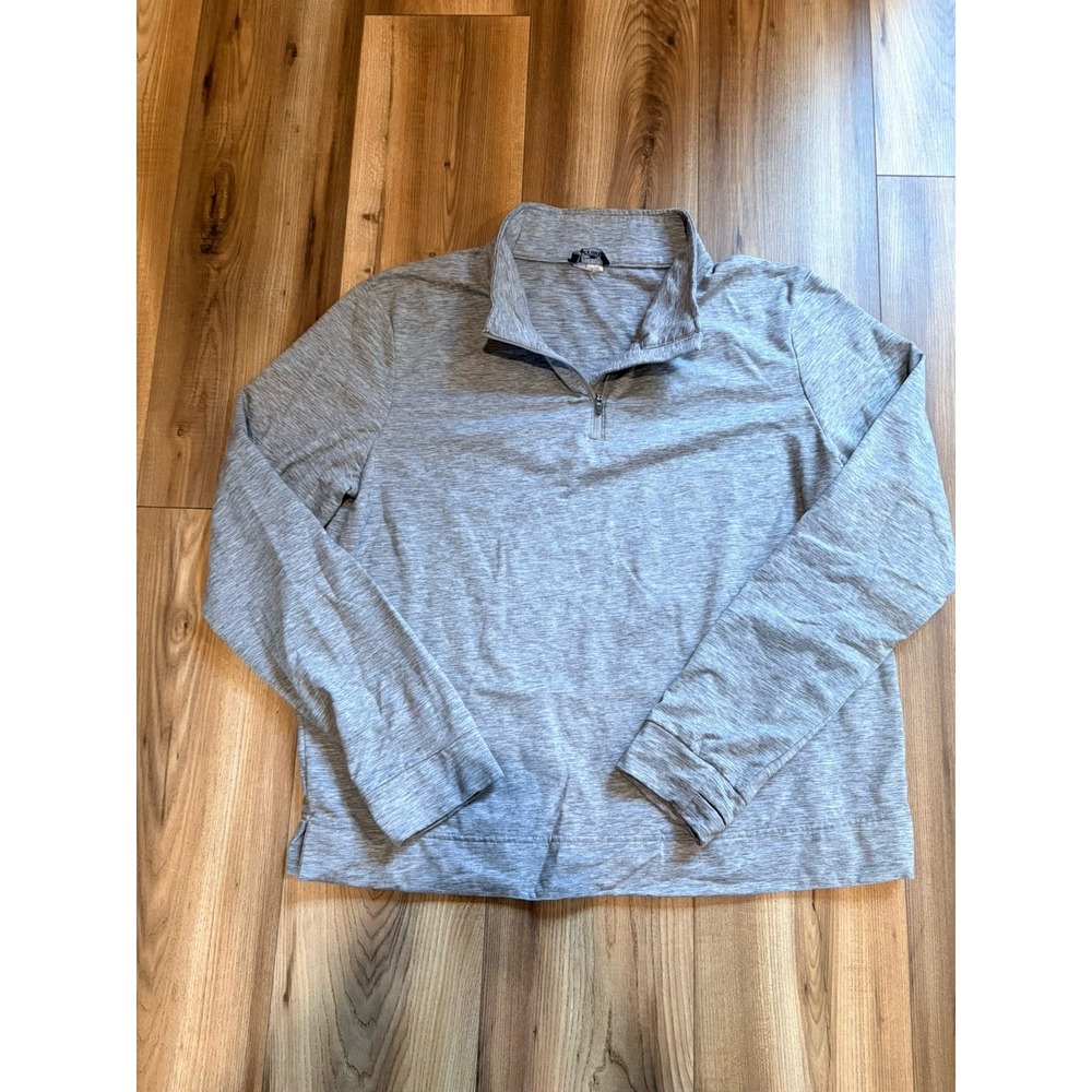 Crane Women's XL Heathered Gray Quarterzip Pullover Golf Casual Athleisure